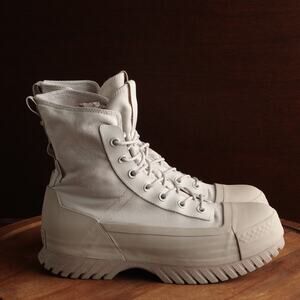 Converse Sneakers Unisex SZ M8.5 W10.5 Beige All Star Lugged 2.0 Waterproof Shoe